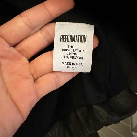 Veda Reformation Leather Jacket - Picture 6 of 6